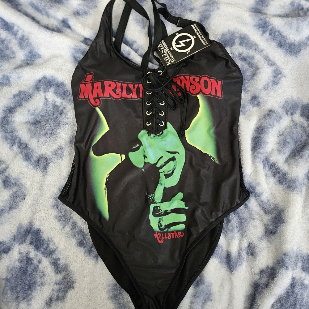 SOLD -- NWT Killstar X Marilyn Manson "I Put A Spell On You" One Piece Swimsuit